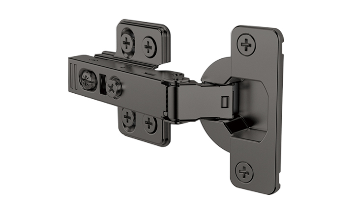 AJ39 3-way Hinge with integrated 4-hole plate
